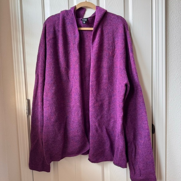 Eileen Fisher Wool-mohair open front long cardigan knit sweater oversized Medium - Picture 10 of 13